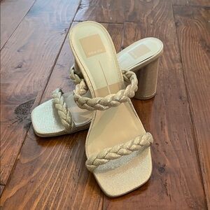 Dolce Vita Metallic Braided Heels 7.5